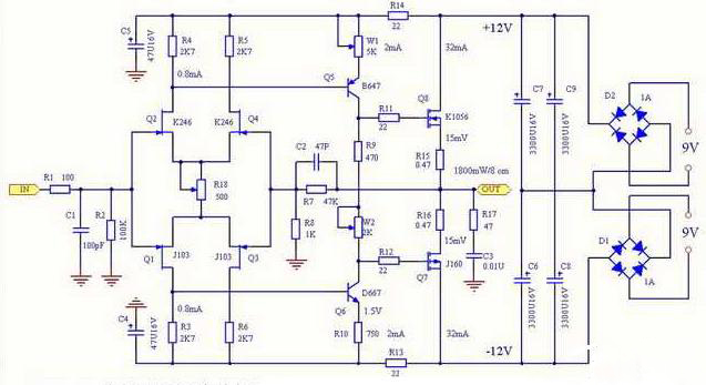 Car amplifier circuit diagram